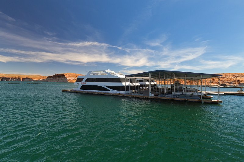 Glen Canyon National Recreation Area Arizona, USA Houseboats at