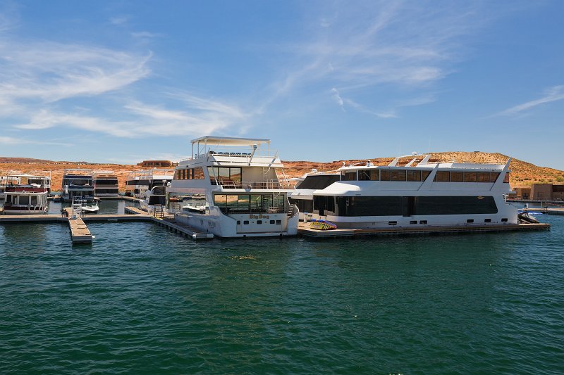 Glen Canyon National Recreation Area Arizona, USA Houseboats at