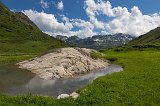 Rock on the European Watershed near Flexen Pass, Vorarlberg, Austria