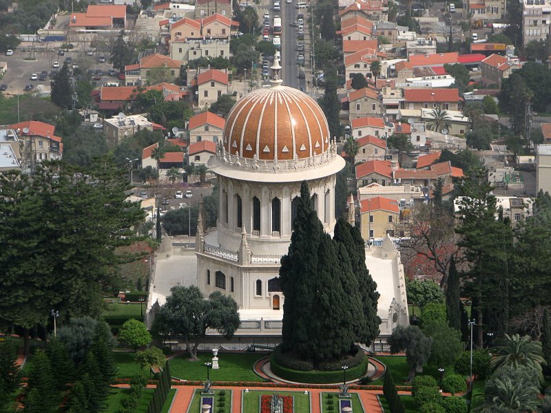 The Shrine of the Bab over the German Colony in Haifa | The Baha'i Gardens in Haifa (IMG_2475_f.jpg)