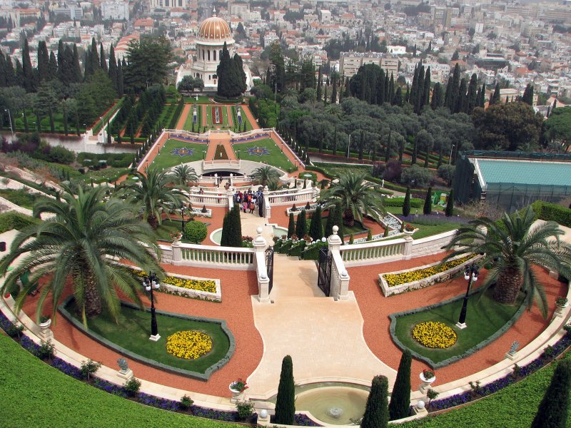 The Baha'i Gardens in Haifa - panoramic view | The Baha'i Gardens in Haifa (IMG_2539_f.jpg)