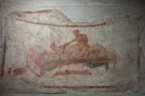 Erotic scene in the Lupanar, Pompeii