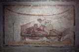 Erotic scene in the Lupanar, Pompeii