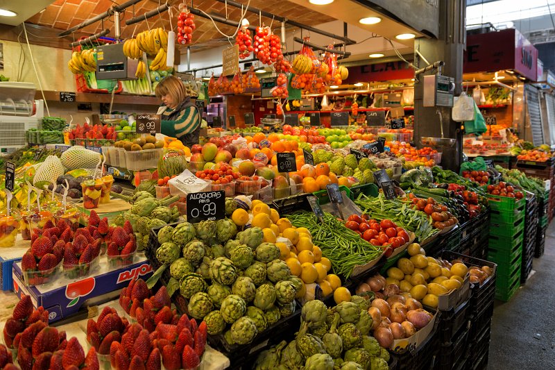 Barcelona (Catalonia, Spain) Fruits and Vegetables at La Boqueria