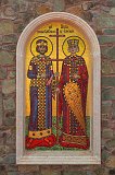 Mosaic of Emperor Constantine and Saint Helena, Orthodox Church, Mount Throni, Cyprus