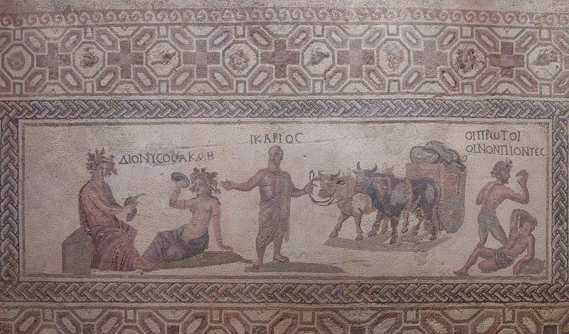 Icarios and Dionysos Mosaic, House of Dionysos, Paphos Archaeological Park, Cyprus | Cyprus - Paphos (IMG_2564_65_66_67_68_69.jpg)