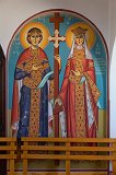 Fresco of Saints Constantine and Helena, Church of Profitis Elias, Protaras, Cyprus
