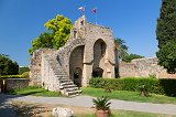 Entrance to Bellapais Abbey, Bellapais, Cyprus