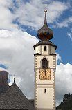 Belltower of St. Virgil Church, Colfosco, Alta Badia, South Tyrol, Italy