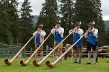 Alphorn Players, Saltria, Alpe di Siusi, South Tyrol, Italy