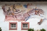 Wall painting, Saltria, Alpe di Siusi (Seiser Alm), South Tyrol, Italy