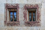 Decorated Windows, Glorenza, South Tyrol, Italy