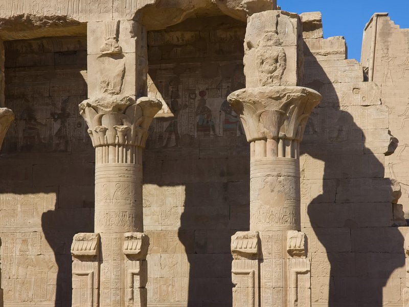 Columns with Vegetal Capitals Bearing a Figure of Bes, Birth House, Temple of Edfu | Temple of Horus - Edfu, Egypt (20230222_141157.jpg)