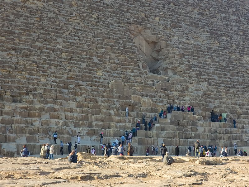 Robber's Tunnel Entrance and Original Entrance, Great Pyramid, Giza | Dahshur and Giza, Egypt (20230217_082634.jpg)