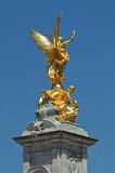 Gilded Bronze Winged Victory on the top of Victoria Memorial, Buckingham Palace, Westminster