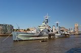 HMS Belfast Berthed in the Pool of London
