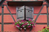 Window and Geraniums, Bergheim, Alsace, France