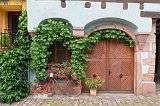 Decorated Gate and Window, Bergheim, Alsace, France