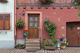 Door and Flowers, Bergheim, Alsace, France
