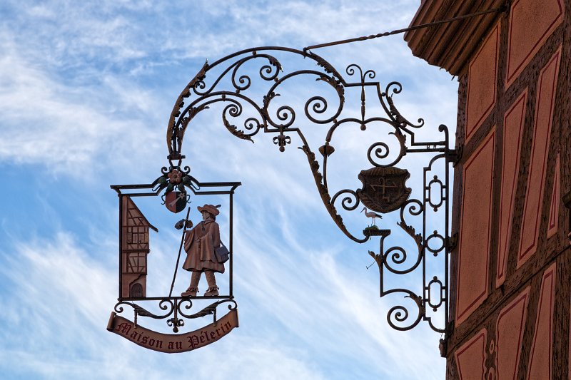 Sign of House of the Pilgrim, Colmar, Alsace, France | Colmar Old Town - Alsace, France (IMG_2543.jpg)