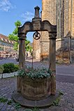 Old Well and Flowers, Colmar, Alsace, France