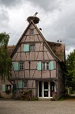 House and Storks, Open Air Museum of Alsace, Ungersheim, France