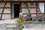 Entrance to Wheelwrights Workshop, Open Air Museum of Alsace, Ungersheim, France