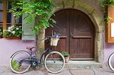Bicycles and Door, Eguisheim, Alsace, France