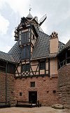 Lower Courtyard and Windmill, Haut-Koenigsbourg Castle, Orschwiller, France