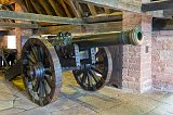 Cannon on the Great Bastion, Haut-Koenigsbourg Castle, Orschwiller, Alsace, France