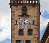 Clock of the Butchers’ Tower, Ribeauvillé, Alsace, France