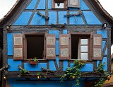 Decorated Windows, Riquewihr, Alsace, France