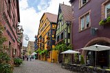 Houses in the Main Street, Riquewihr, Alsace, France