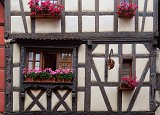 Windows of the Nail Maker's House, Riquewihr, Alsace, France