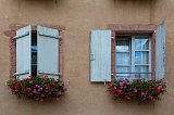 Two Windows and Flowers, Turckheim, Alsace, France