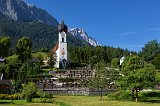 Catholic Parish Church of Grainau and Mount Zugspitze, Grainau, Bavaria, Germany