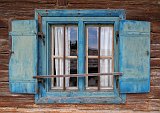 Blue Window, Glentleiten Open Air Museum, Großweil, Germany
