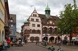 New Town Hall and Square (Rathausplatz), Freiburg im Breisgau, Baden-Württemberg, Germany
