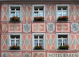 Façade of Zum Roten Bären Hotel, Freiburg im Breisgau, Baden-Württemberg, Germany