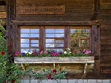 Windows and Flowers, Black Forest Open Air Museum, Gutach im Schwarzwald, Germany