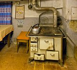 Stove in the Kitchen, Black Forest Open Air Museum, Gutach im Schwarzwald, Germany