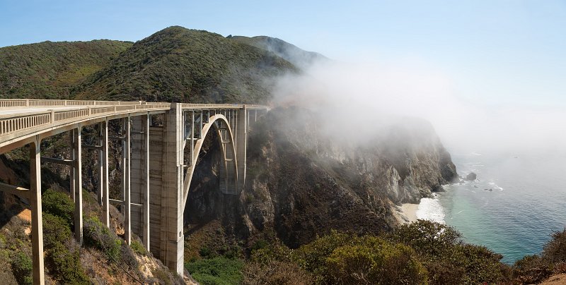 Bixby Creek Bridge in Fog, Big Sur, California | Big Sur Coast (Monterey County, California) (IMG_5045_46_47_48_49.jpg)