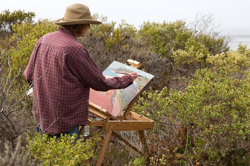 Artist at work, Carmel River Lagoon, California | Carmel - Monterey County, California (IMG_5010.jpg)