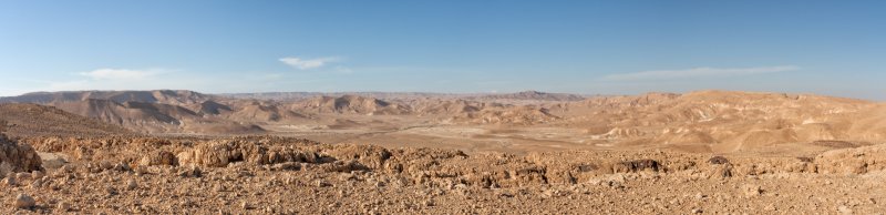 Panoramic view of southwest Negev Desert from Mount Karkom | Mount Karkom (IMG_5131_32_33_34_35_36_37.jpg)