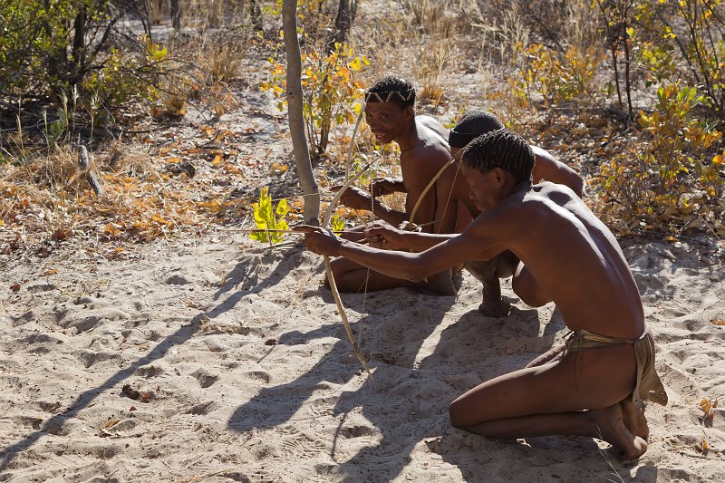 Bushmen with Bows and Arrows on a Hunt  | Bushmen People - Grootfontein, Namibia (IMG_5652.jpg)