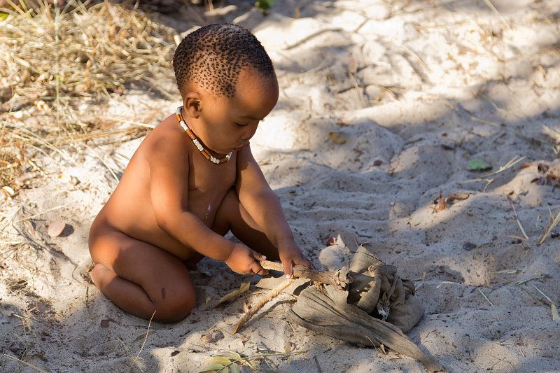 Young Baby Playing | Bushmen People - Grootfontein, Namibia (IMG_5661.jpg)