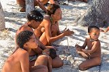 Bushmen Women Making Bids and Necklaces