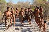 Bushmen Women and Kids Dancing and Singing