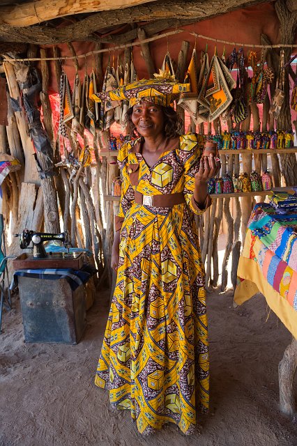 Herero Woman Wearing the Traditional Ohorokova and Otjikaiva, Namibia | Damaraland and Kaokoland - Namibia (IMG_4041.jpg)