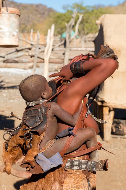 Himba Mother Carries her Baby | Damaraland and Kaokoland - Namibia (IMG_4128.jpg)